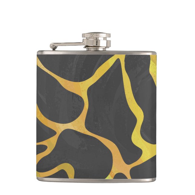 Giraffe Black and Gult Print Fickplunta (Framsidan)