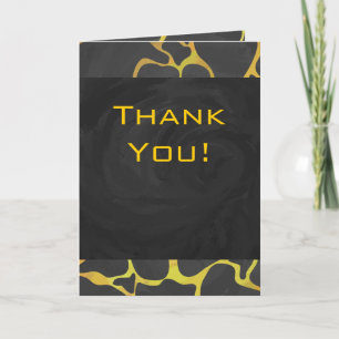 Giraffe Black and Gult Print Kort
