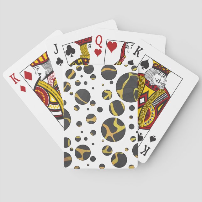 Giraffe Black and Gult Print Kortlek (Baksidan)