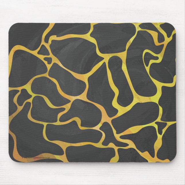 Giraffe Black and Gult Print Musmatta (Framsidan)
