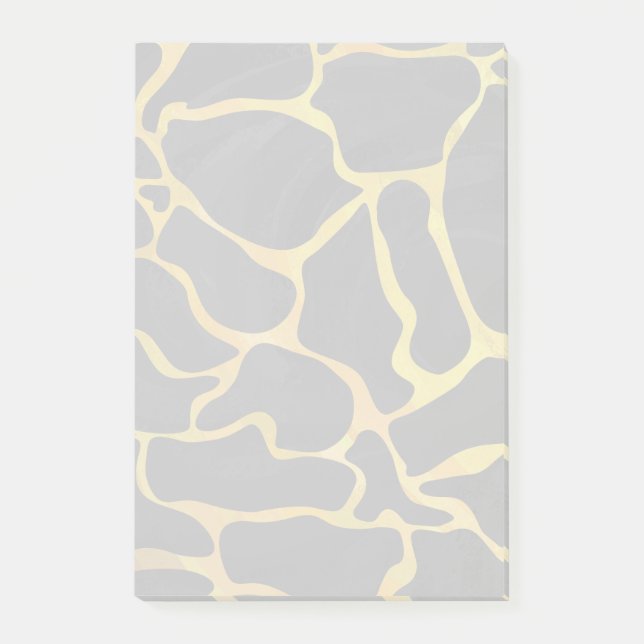 Giraffe Black and Gult Print Post-it Block (Framsida)