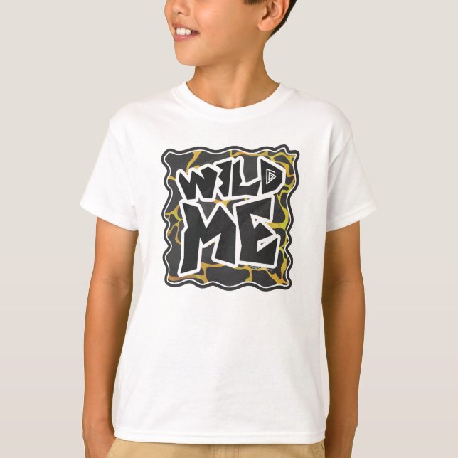Giraffe Black and Gult Print Tee Shirt (Framsida)