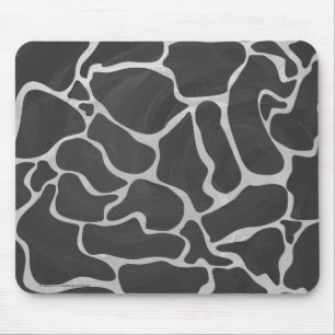 Giraffe Black and Light Grått Print Musmatta
