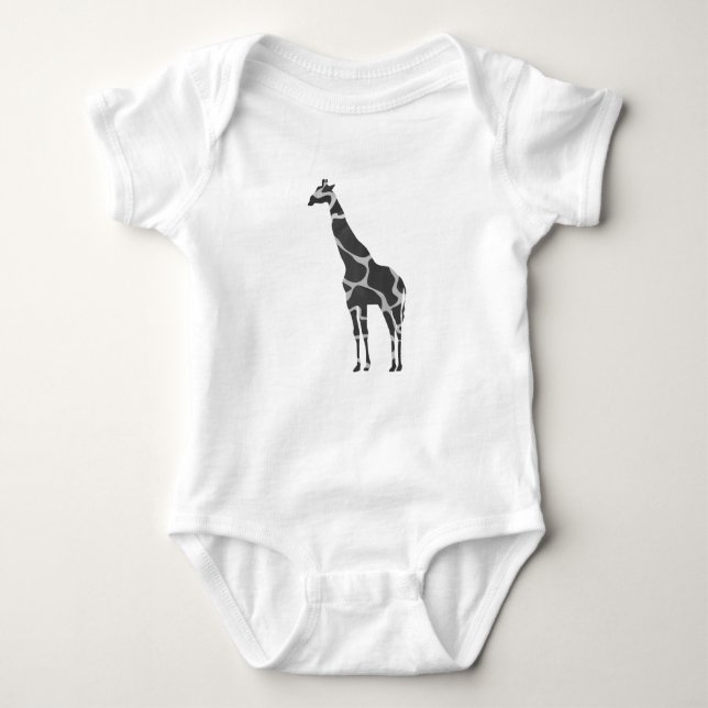 Giraffe Black och Grått Silhoutte T-shirt (Framsida)