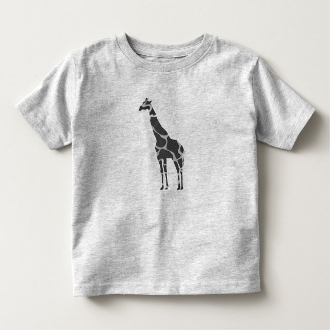 Giraffe Black och Grått Silhoutte T Shirt (Framsida)