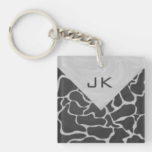 Giraffe Black och Light Grått Monogram