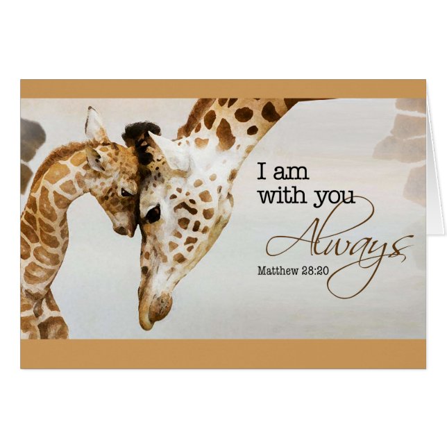 Giraffe-blankkort Hälsningskort (Framsidan Horizontal)