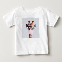 Giraffe Blowing Bubble Barn T-Shirt