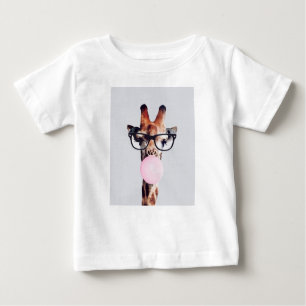 Giraffe Blowing Bubble Barn T-Shirt