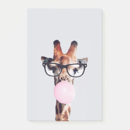 Giraffe Blowing Bubble tum Post-it Block