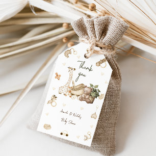 Giraffe Boho Nursery Baby Shower Tack Presentetikett