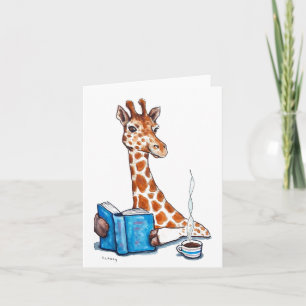 Giraffe bok och dryckekort kort