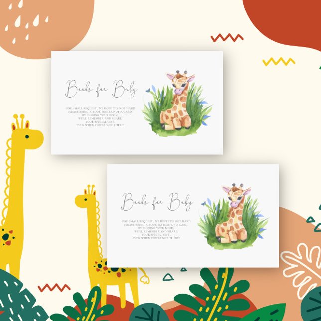 Giraffe - bokar för baby biljett tilläggskort (Skapare uppladdad)