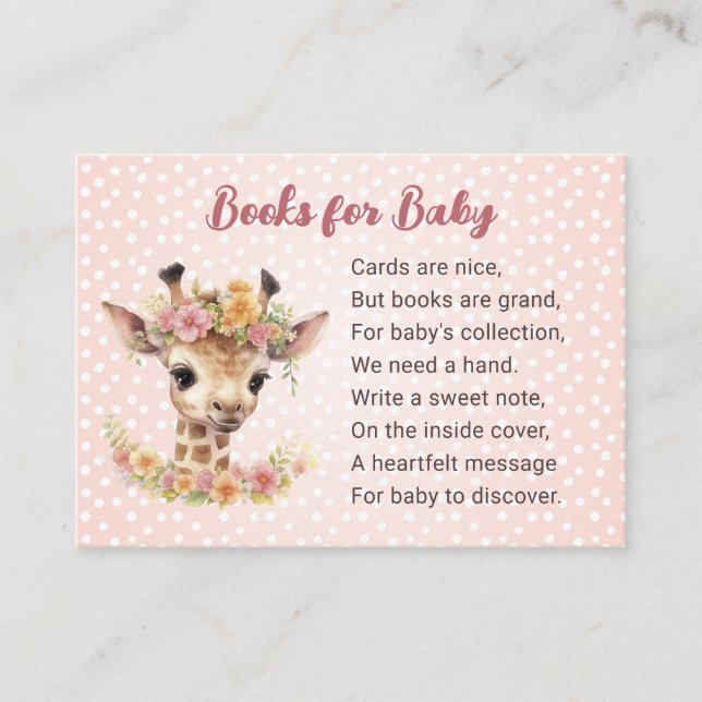 Giraffe Bokar för Flicka Vild Animal Safari Tilläggskort (Framsida)