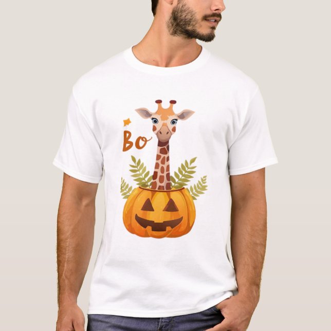 Giraffe Boo Halloween Classic T-Shirt_8 T Shirt (Framsida)