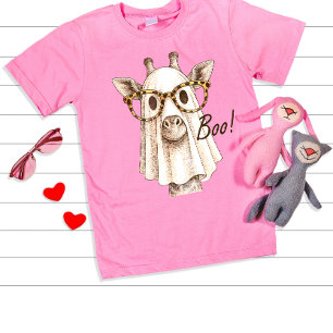 Giraffe Boo Halloween Costume Manar Women Girls T Shirt