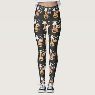 Giraffe Boo Halloween Costume Roligt Cute Boo Leggings