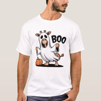 Giraffe Boo Halloween Klassisk T-Shirt_2 T Shirt