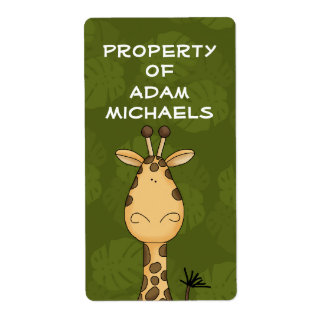 Giraffe Bookplate-etikett Fraktsedel