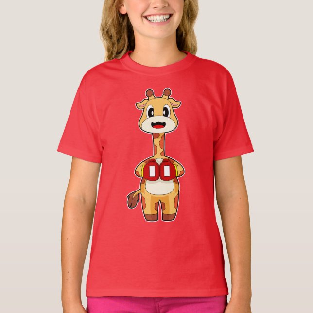 Giraffe Boxer Boxing gloves Boxing T Shirt (Framsida)