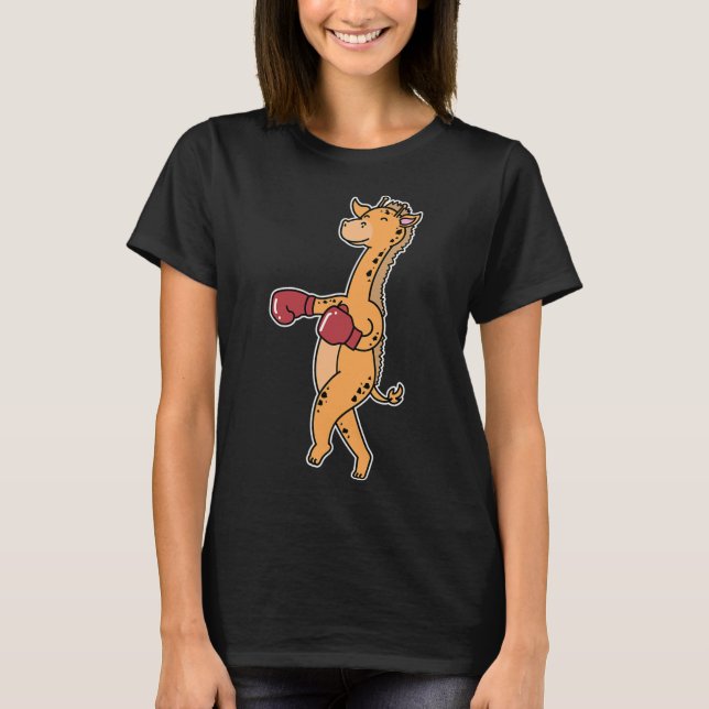 Giraffe Boxing T Shirt (Framsida)