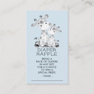 Giraffe Boys Baby Shower Raffle Biljett Tilläggskort