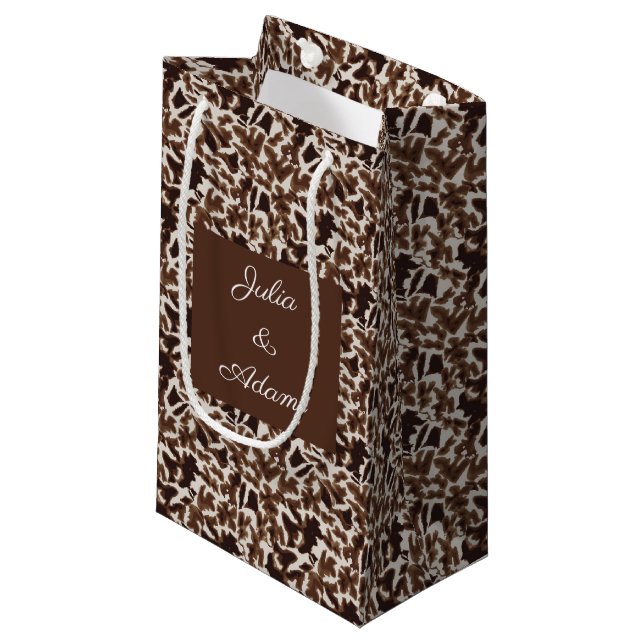 Giraffe Brown Gift Bag (Framsidan Vinklad)