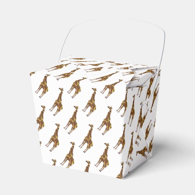 Giraffe Brown och Gult Silhouette Presentaskar (Framsidan Sidan)