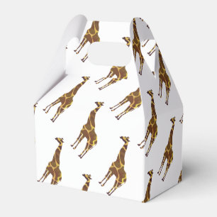 Giraffe Brown och Gult Silhouette Presentaskar
