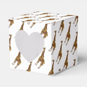 Giraffe Brown och Gult Silhouette Presentaskar