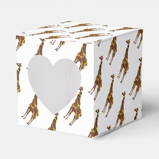 Giraffe Brown och Gult Silhouette Presentaskar (Framsidan Sidan)