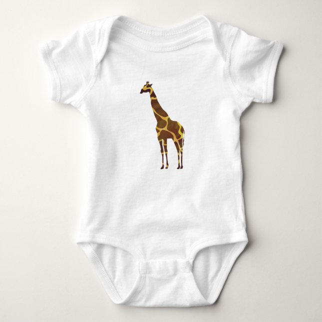 Giraffe Brown och Gult Silhouette Shirts Tee (Framsida)