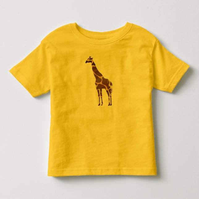 Giraffe Brown och Gult Silhouette Shirts Tee Shirt (Framsida)