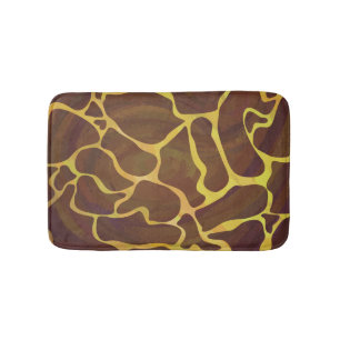 Giraffe Brown och Gult Skriv ut Badrumsmatta