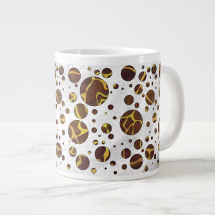 Giraffe Brown och Gult Skriv ut Jumbo Mugg