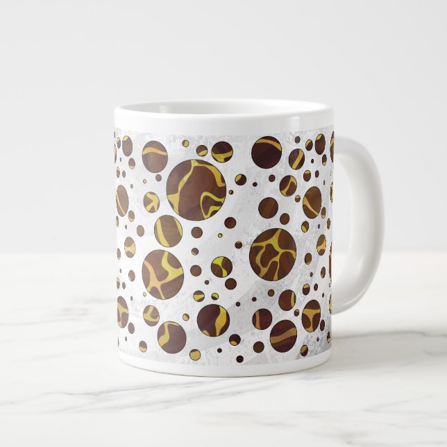 Giraffe Brown och Gult Skriv ut Jumbo Mugg (Framsida höger)