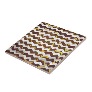 Giraffe Brown och Gult Skriv ut Kakelplatta