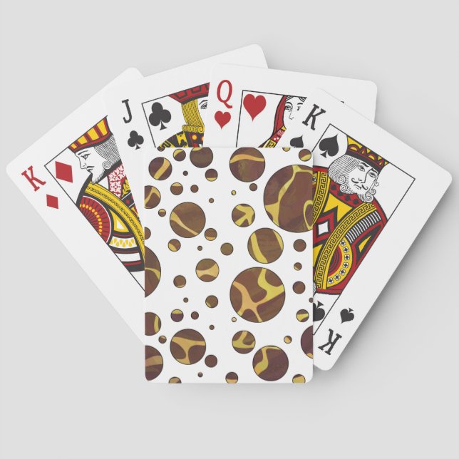 Giraffe Brown och Gult Skriv ut Kortlek (Baksidan)