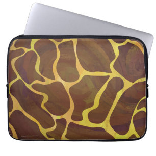 Giraffe Brown och Gult Skriv ut Laptop Fodral