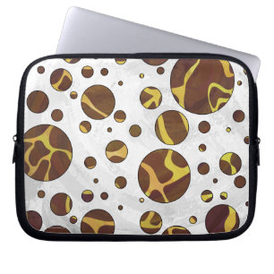 Giraffe Brown och Gult Skriv ut Laptop Fodral