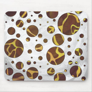 Giraffe Brown och Gult Skriv ut Musmatta
