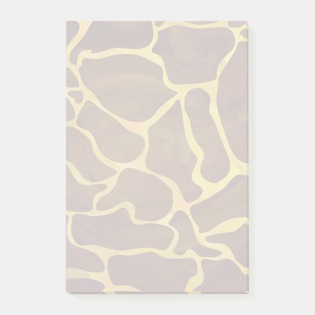 Giraffe Brown och Gult Skriv ut Post-it Block (Framsida)