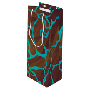 Giraffe Brown och Teal Print