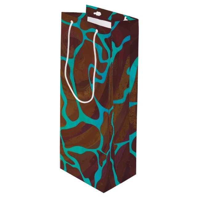 Giraffe Brown och Teal Print (Framsidan Vinklad)