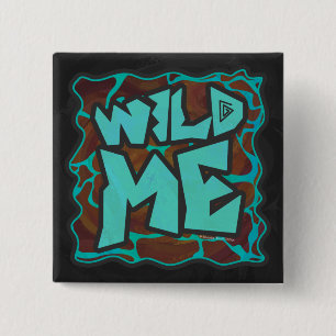Giraffe Brown och Teal Print Knapp