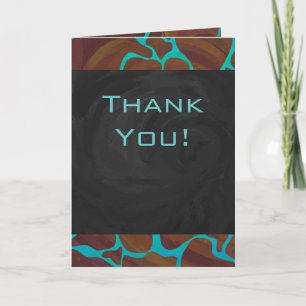 Giraffe Brown och Teal Print Kort