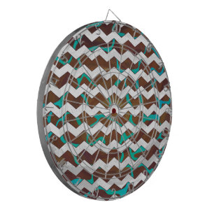 Giraffe Brown och Teal Print Piltavla