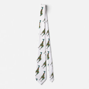 Giraffe Brown och Teal Print Slips