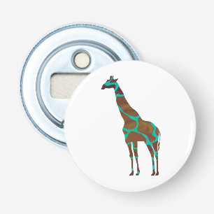 Giraffe Brown och Teal Siloette Flasköppnare