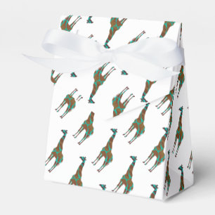 Giraffe Brown och Teal Siloette Presentaskar